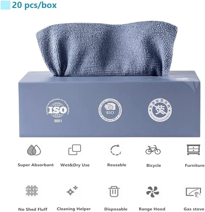 Reusable Ultra-Absorbent Multipurpose Microfiber Cloths