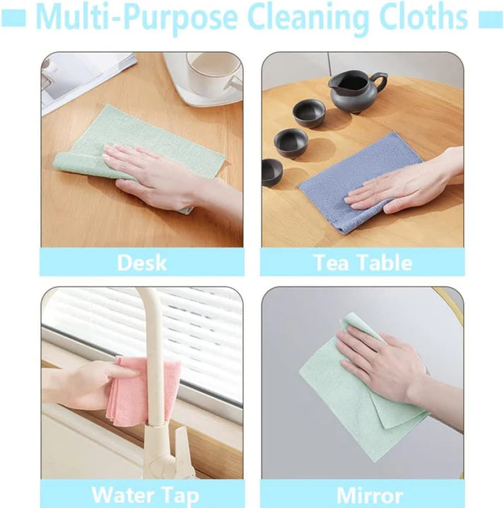 Reusable Ultra-Absorbent Multipurpose Microfiber Cloths