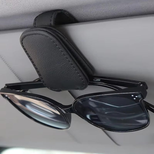 Universal Car Visor Premium Leather Sunglass Holder