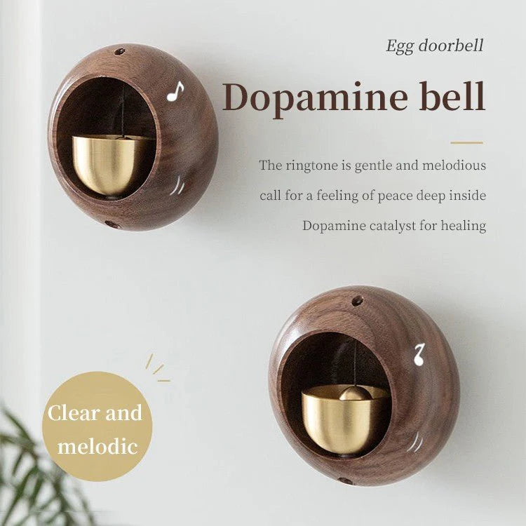 Japanese Style Wooden Dopamine Door Bell with Adhesive Magnets