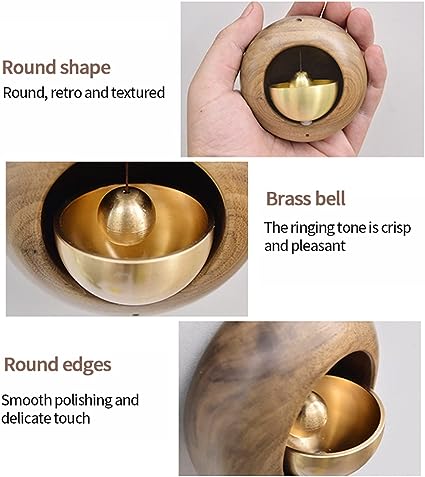 Japanese Style Wooden Dopamine Door Bell with Adhesive Magnets