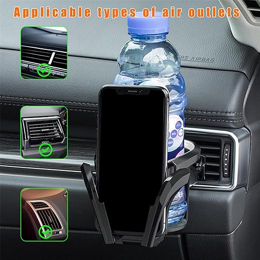 2 in 1 AC Vent Car Cup Holder (Universal Fit For All Cars)