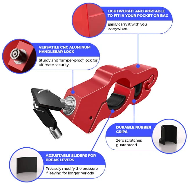Unbreakable Heavy Metal Anti Theft Brake Lock