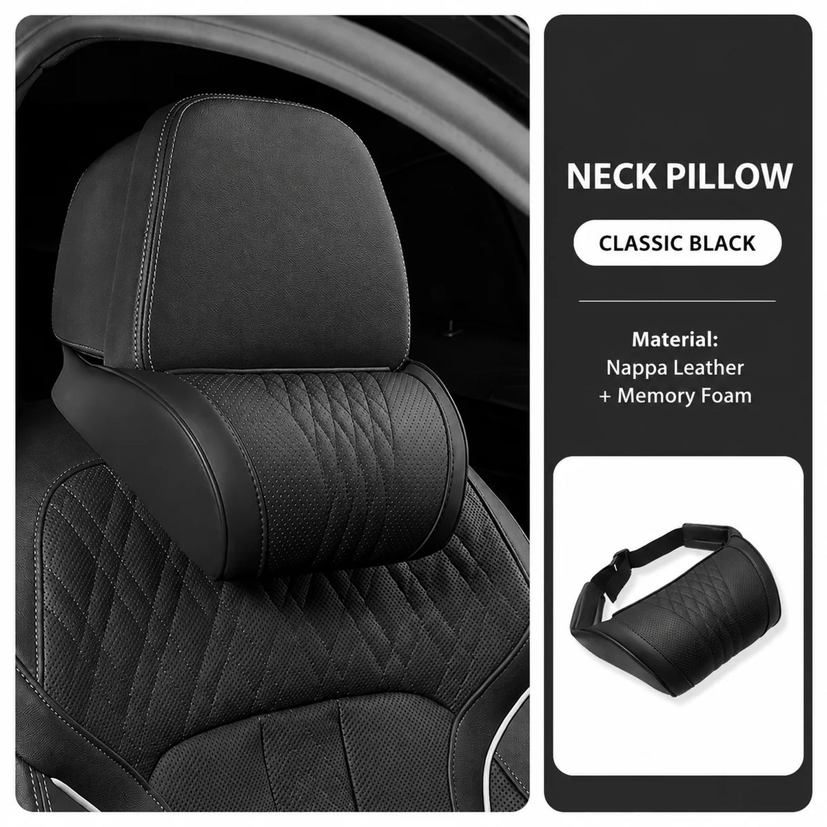 Car Headrest Memory Foam Neck Support Pillow