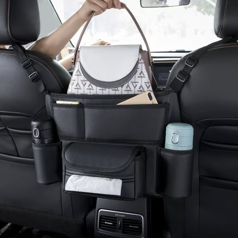 Multifunctional Car Storage Organizer Bag with Attached Strips